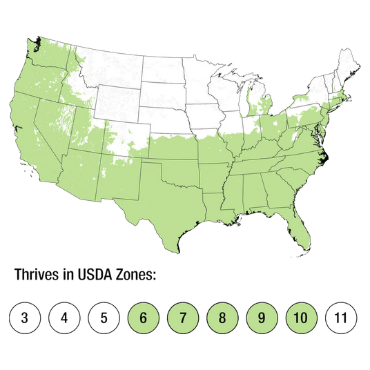 Map of USDA Zones 6-10