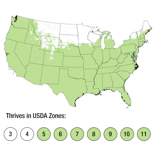 Map of USDA Zones 5-11