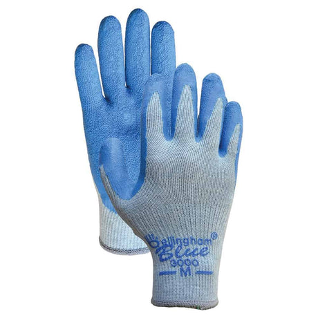 Bellingham Blue Gardening Gloves with blue rubber palm coating