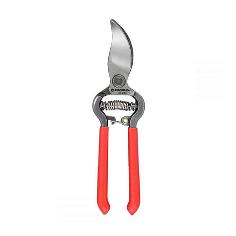 Hand pruners with red coated handles