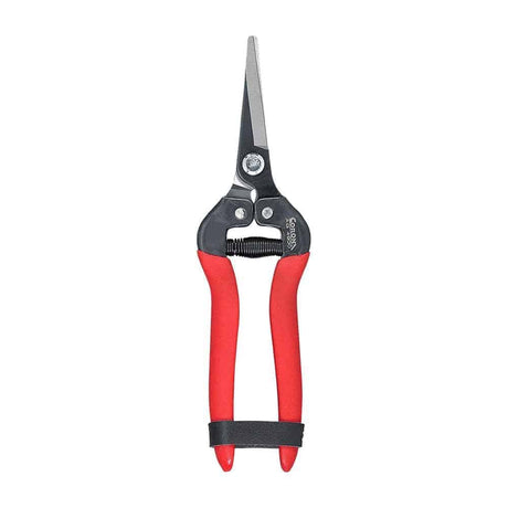 Corona Straight Snip hand trimmers with red rubber coating for non-slip pruning